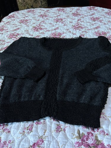 Pull femme fait main noir - main,