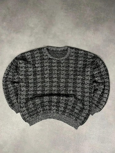 Pull maille vintage motifs
