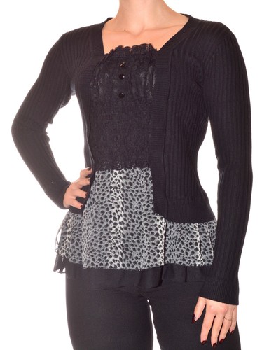 Pull noir ajusté - , taille