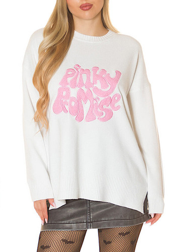 Pull oversize femme pinky - pull,