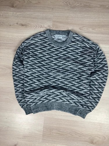 Pull maille vintage - gris, noir