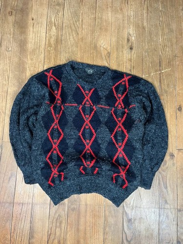 Pull maille vintage motifs