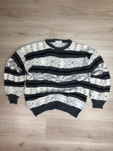 Pull vintage maille rayures