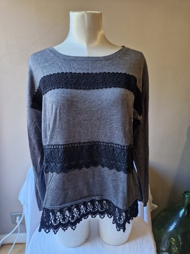 Pull etam taille gris - gris, avec