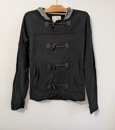 Pull noir gris capuche - pull, à
