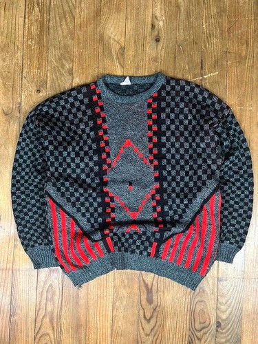 Pull maille vintage - , motifs
