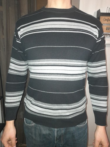 Pull noir gris - et, homme